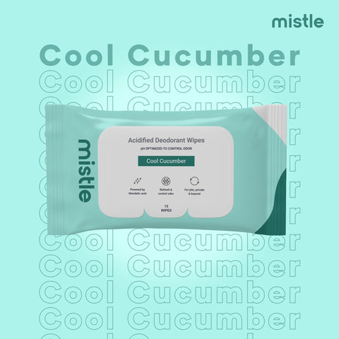 Cool Cucumber Deodorant Wipes (15 count)