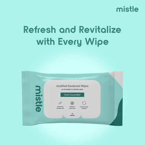 Cool Cucumber Deodorant Wipes (15 count)