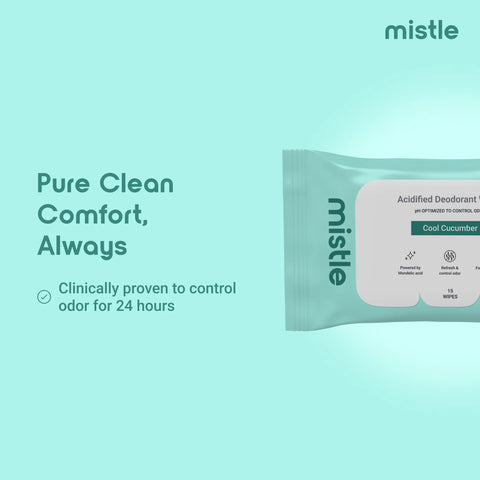 Cool Cucumber Deodorant Wipes (15 count)