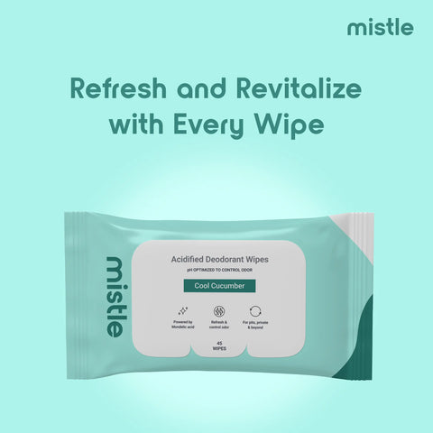 Cool Cucumber Deodorant Wipes (45 count)