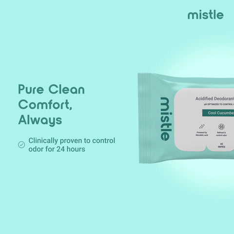 Cool Cucumber Deodorant Wipes (45 count)