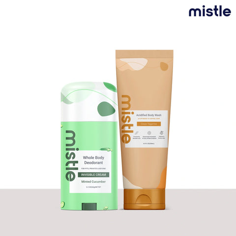 Minted Cucumber Cream Stick Deodorant & Clean Tangerine Acidified Body Wash