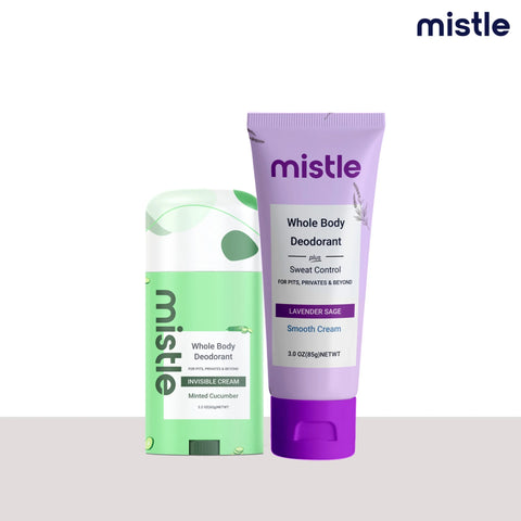 Minted Cucumber Cream Stick Deodorant & Lavender Sage Cream Tube Deodorant+ Sweat Control