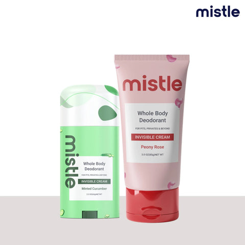 Minted Cucumber Cream Stick Deodorant & Peony Rose Cream Tube Deodorant