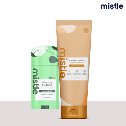 Minted Cucumber  Solid Stick Deodorant & Clean Tangerine Acidified Body Wash