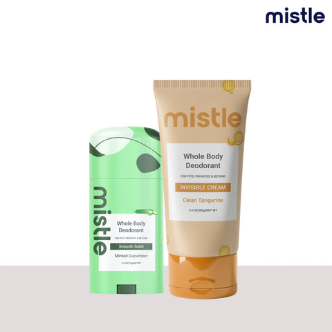 Minted Cucumber  Solid Stick Deodorant & Clean Tangerine Cream Tube Deodorant