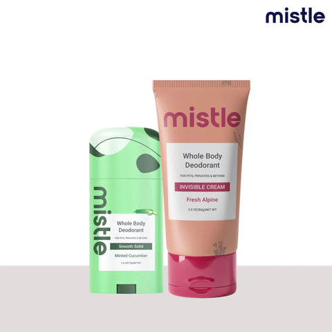 Minted Cucumber  Solid Stick Deodorant & Fresh Alpine Cream Tube Deodorant