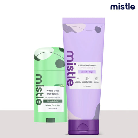 Minted Cucumber  Solid Stick Deodorant & Lavender Sage Acidified Body Wash