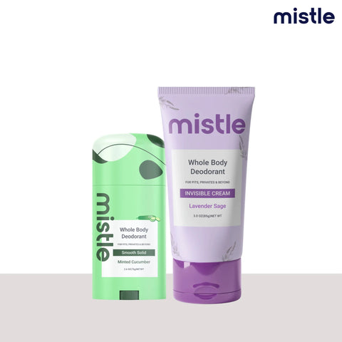 Minted Cucumber  Solid Stick Deodorant & Lavender Sage Cream Tube Deodorant