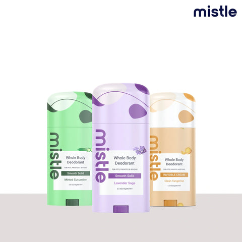 Minted Cucumber  Solid Stick Deodorant & Lavender Sage  Solid Stick Deodorant & Clean Tangerine Cream Stick Deodorant