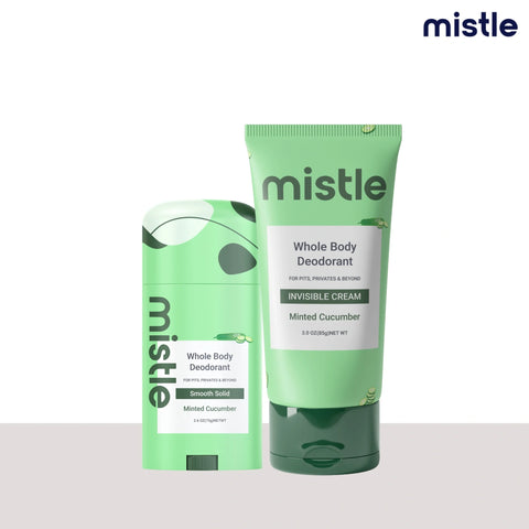 Minted Cucumber  Solid Stick Deodorant & Minted Cucumber Cream Tube Deodorant