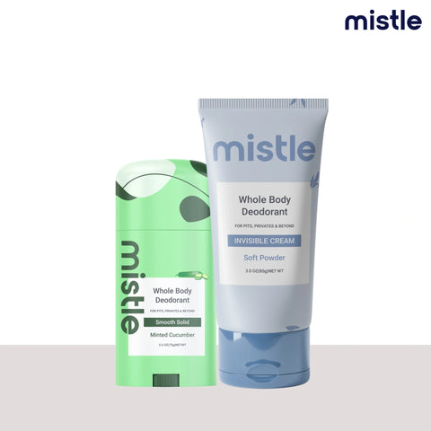 Minted Cucumber  Solid Stick Deodorant & Soft Powder Cream Tube Deodorant