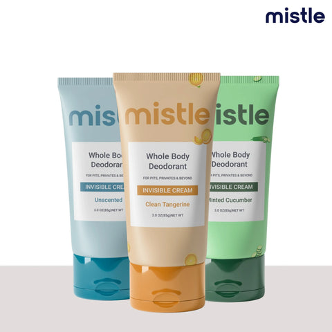 Unscented Cream Tube Deodorant & Clean Tangerine Cream Tube Deodorant & Minted Cucumber Cream Tube Deodorant