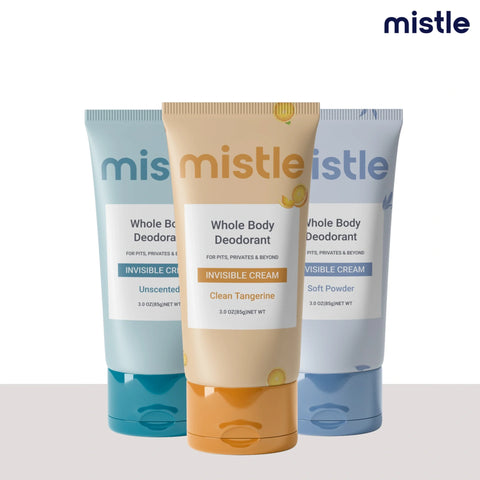 Unscented Cream Tube Deodorant & Clean Tangerine Cream Tube Deodorant & Soft Powder Cream Tube Deodorant